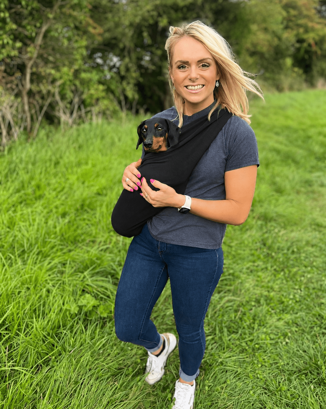 Summer Light-Weight Dog Sling Carrier - Two Sizes, Made to Order - Hugo and Ted
