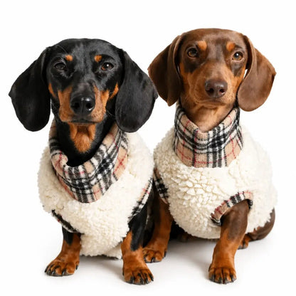 Tartan Sherpa Fleece Dog Jumper - Made to Measure - Hugo and Ted