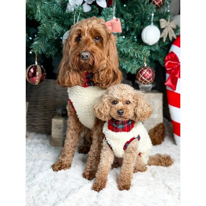 Tartan Sherpa Fleece Dog Jumper - Made to Measure - Hugo and Ted