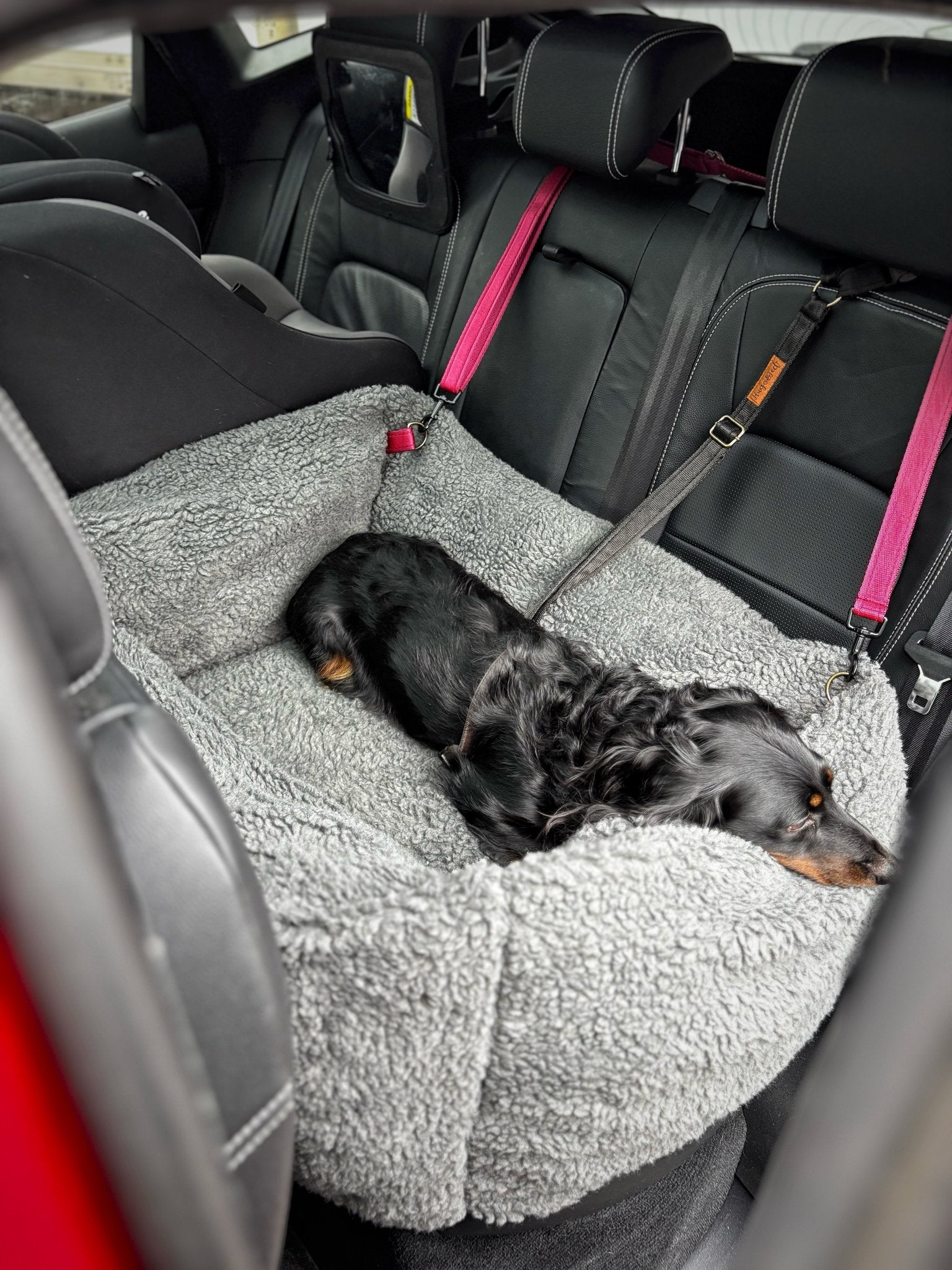 Teddy Car Bed for Dogs – Ultra - Soft, Secure & Travel - Friendly Comfort - Hugo and Ted