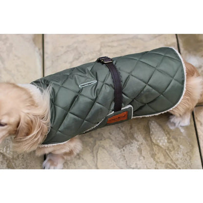 Teddy Fleece Lined Quilted Ultimate Walkies Waterproof Dog Coat for Wet Weather Adventures - Hugo and Ted
