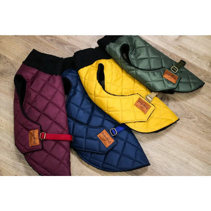 Teddy Fleece Lined Quilted Ultimate Walkies Waterproof Dog Coat – Made to Measure for Wet Weather Adventures - Hugo and Ted