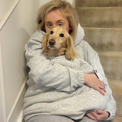 The Hoogle Pet Cuddle Hoodie – Soft Cotton Sweatshirt with Adjustable Pouch and Teddy Fleece Lining - Hugo and Ted