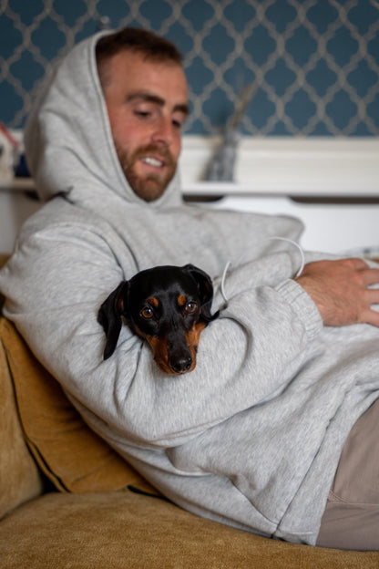 The Hoogle Pet Cuddle Hoodie – Soft Cotton Sweatshirt with Adjustable Pouch and Teddy Fleece Lining - Hugo and Ted