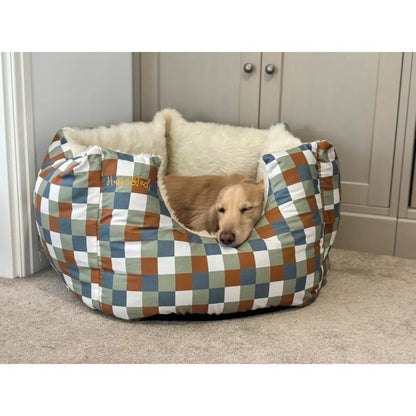 Toby Tartan Collection Rainfleece Fortress Bed - Removable Covers, Machine Washable - Hugo and Ted