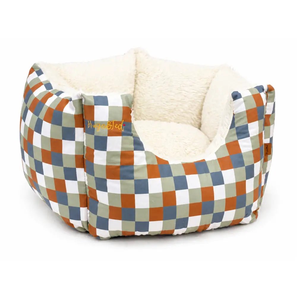 Toby Tartan Collection Rainfleece Fortress Bed - Removable Covers, Machine Washable - Hugo and Ted