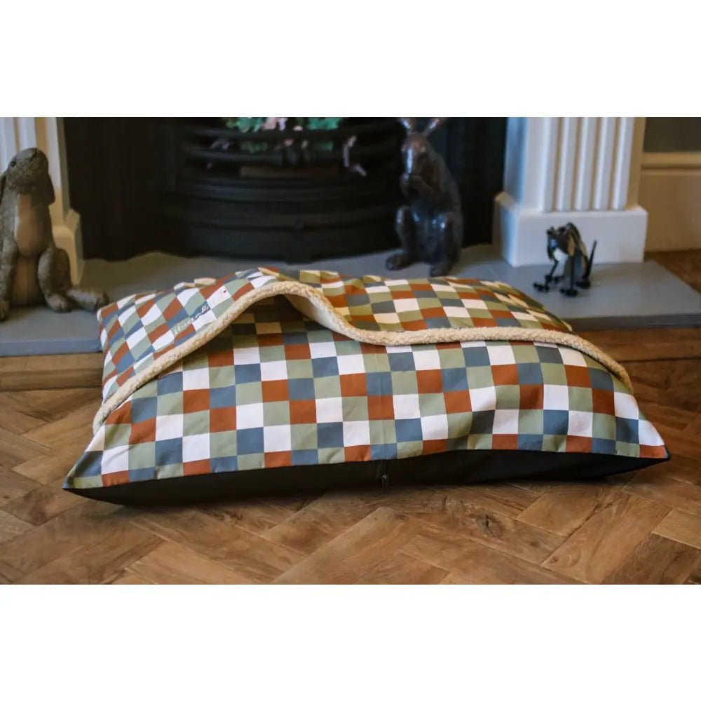 Toby Tartan Print Personalised Waterproof Dog Den Bed - Canopy, Made to Order - Hugo and Ted