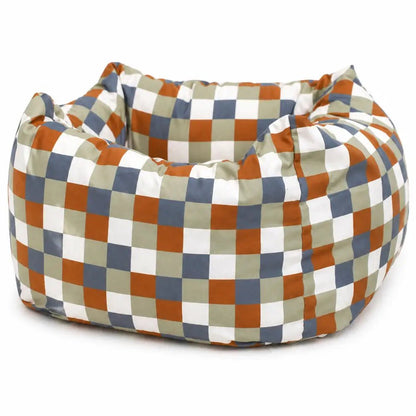 Toby Tartan Print Rainfleece Waterproof Box Bed - Removeable Covers, Machine Washable - Hugo and Ted