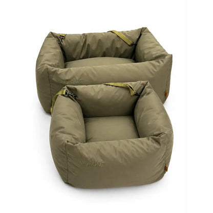 Waterproof Dog Car Seat Bed - 3 Sizes, Removable Covers, Machine Washable - Hugo and Ted
