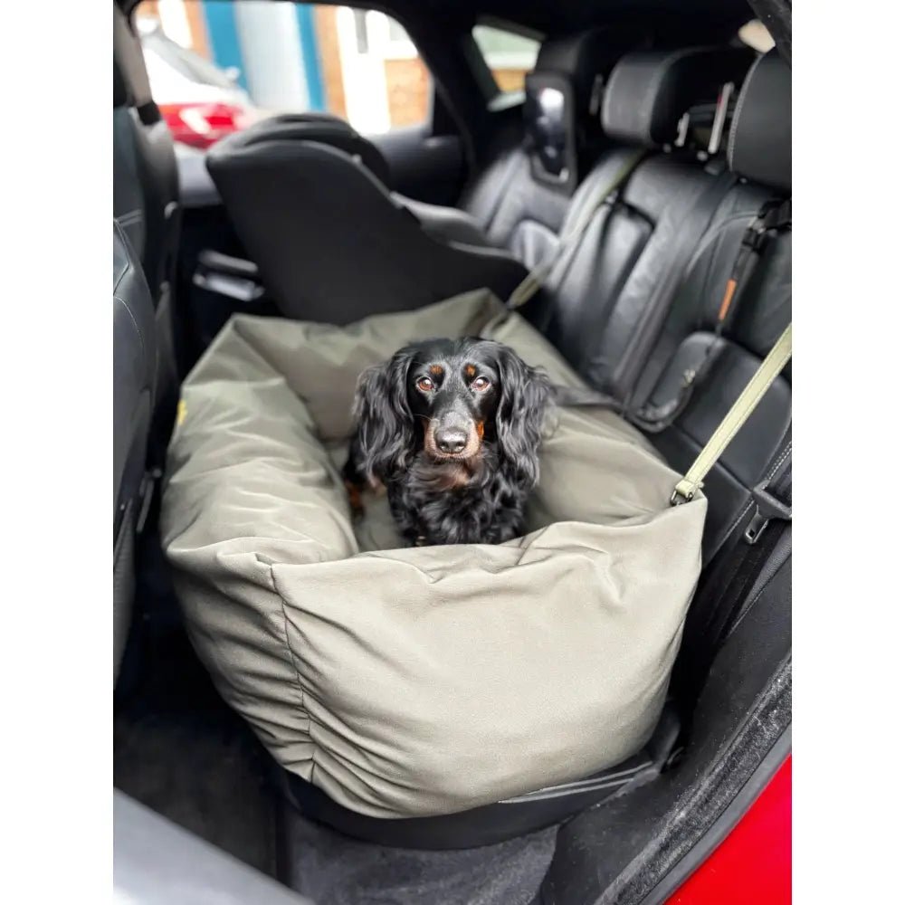 Waterproof Dog Car Seat Bed - 3 Sizes, Removable Covers, Machine Washable - Hugo and Ted