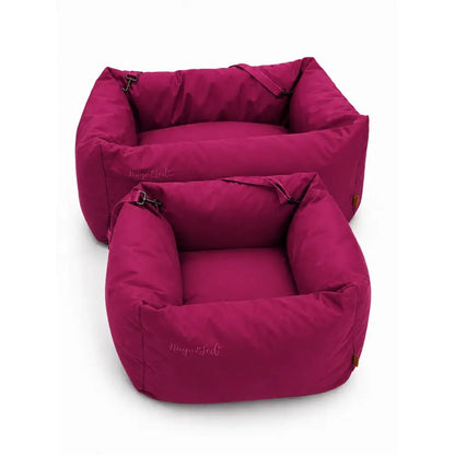 Waterproof Dog Car Seat Bed - 3 Sizes, Removable Covers, Machine Washable - Hugo and Ted