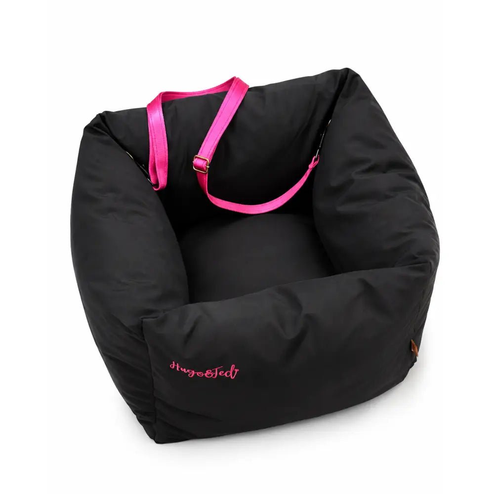 Waterproof Dog Car Seat Bed - 3 Sizes, Removable Covers, Machine Washable - Hugo and Ted