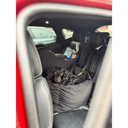 Waterproof Dog Car Seat Bed - 3 Sizes, Removable Covers, Machine Washable - Hugo and Ted