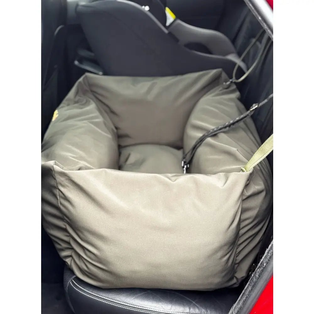 Waterproof Dog Car Seat Bed - 3 Sizes, Removable Covers, Machine Washable - Hugo and Ted