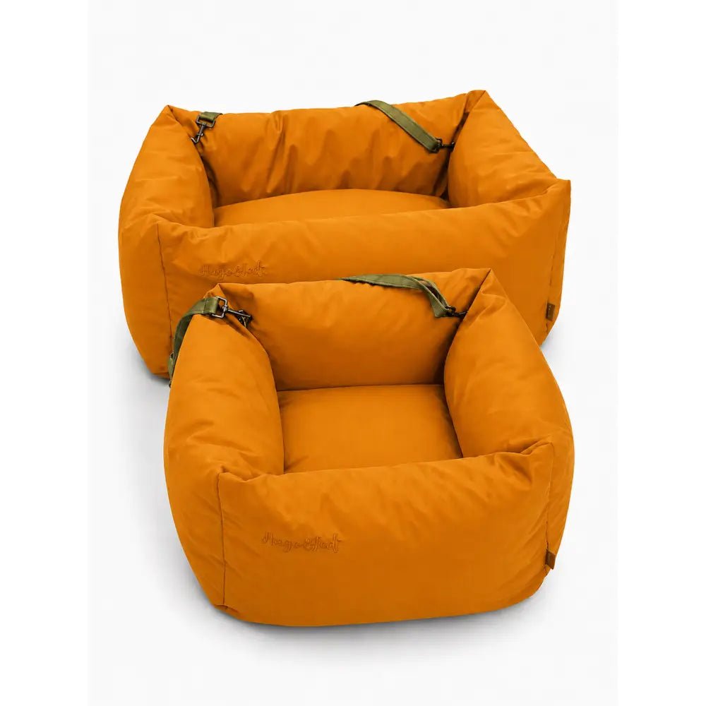 Waterproof Dog Car Seat Bed - 3 Sizes, Removable Covers, Machine Washable - Hugo and Ted