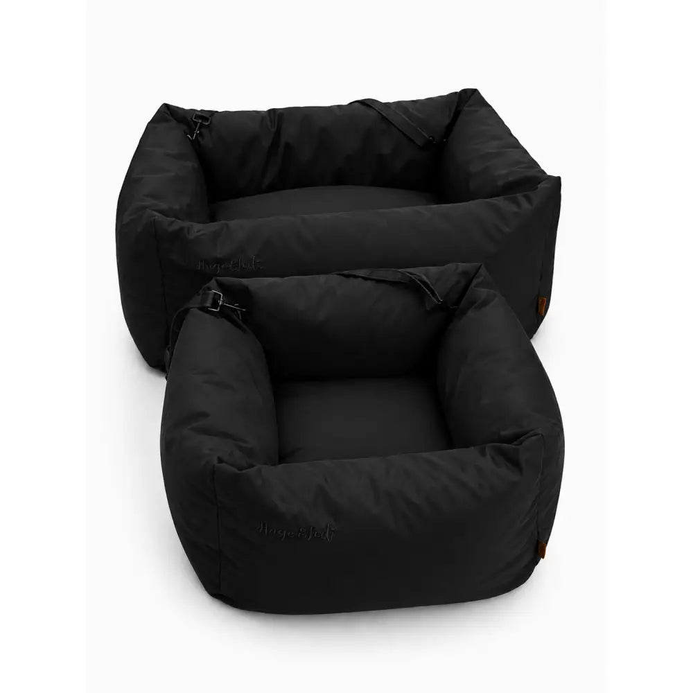 Waterproof Dog Car Seat Bed - 3 Sizes, Removable Covers, Machine Washable - Hugo and Ted