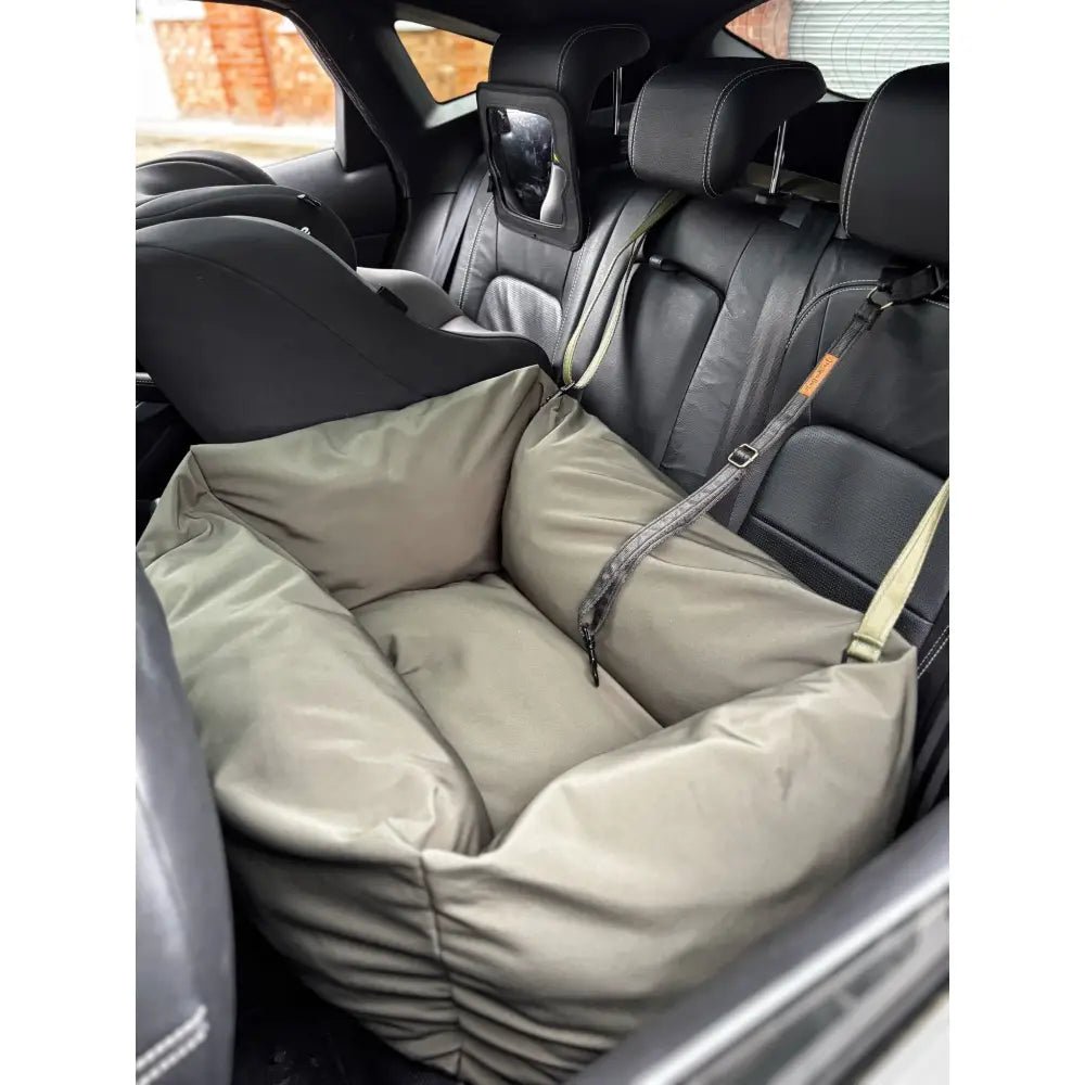 Waterproof Dog Car Seat Bed - 3 Sizes, Removable Covers, Machine Washable - Hugo and Ted