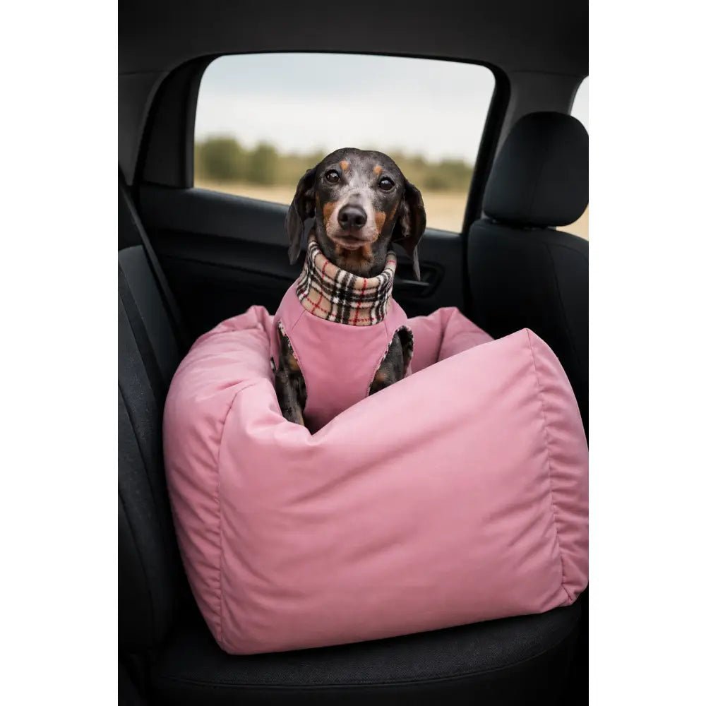 Waterproof Dog Car Seat Bed - 3 Sizes, Removable Covers, Machine Washable - Hugo and Ted