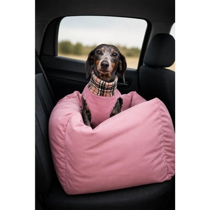 Waterproof Dog Car Seat Bed - 3 Sizes, Removable Covers, Machine Washable - Hugo and Ted