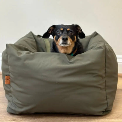 Waterproof Dog Car Seat Bed - 3 Sizes, Removable Covers, Machine Washable - Hugo and Ted