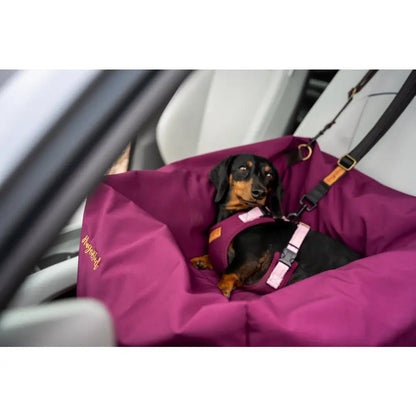 Waterproof Dog Car Seat Bed - 3 Sizes, Removable Covers, Machine Washable - Hugo and Ted