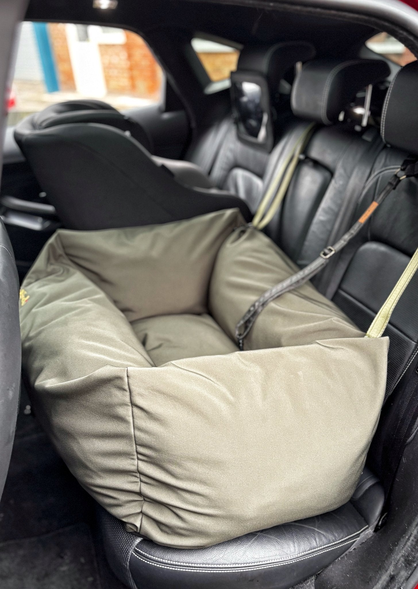 Waterproof Rainfleece Dog Car Bed – Snuggly, Secure & Travel - Friendly - Hugo and Ted